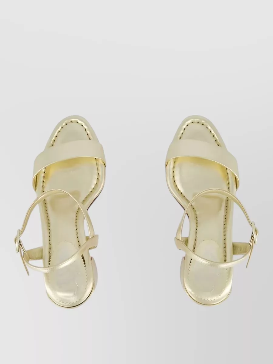 Christian Louboutin Leather Block Heel Sandals