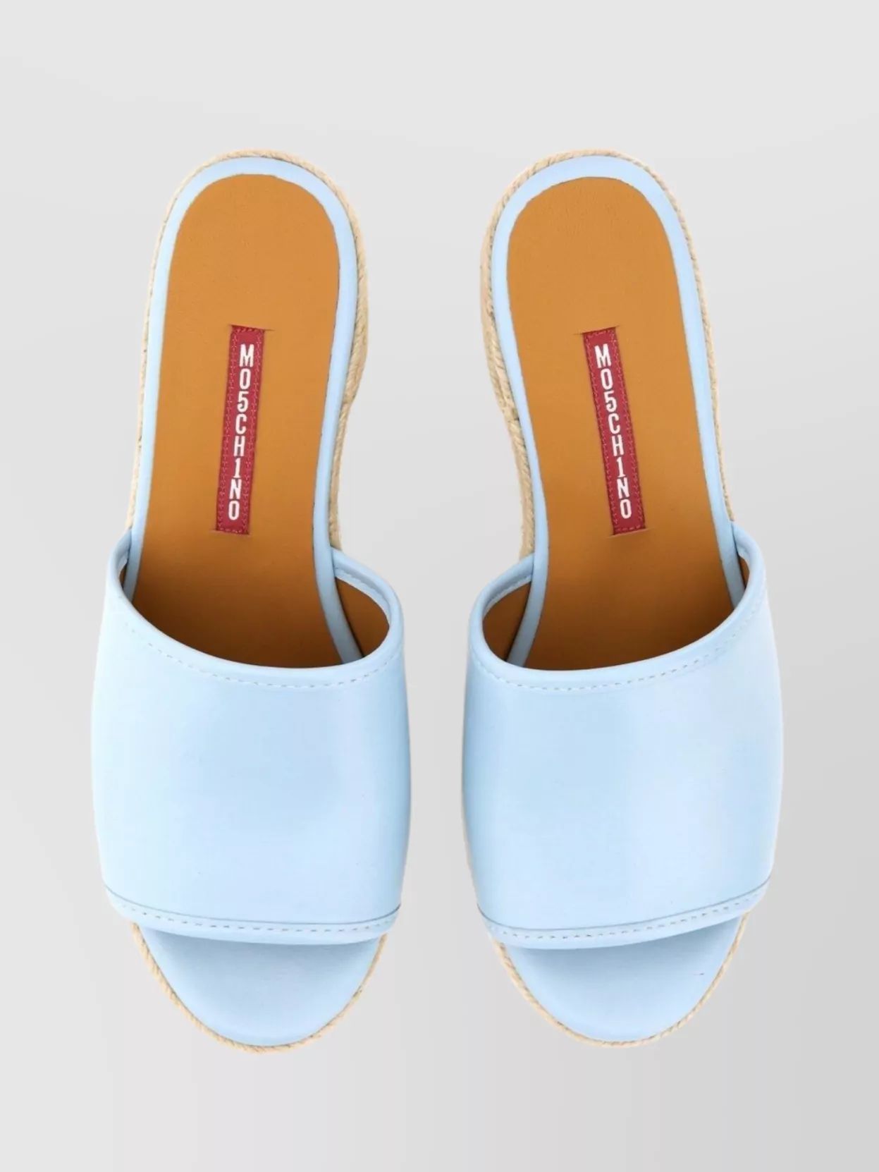 Moschino Block Heel Espadrille Open Toe Sandals