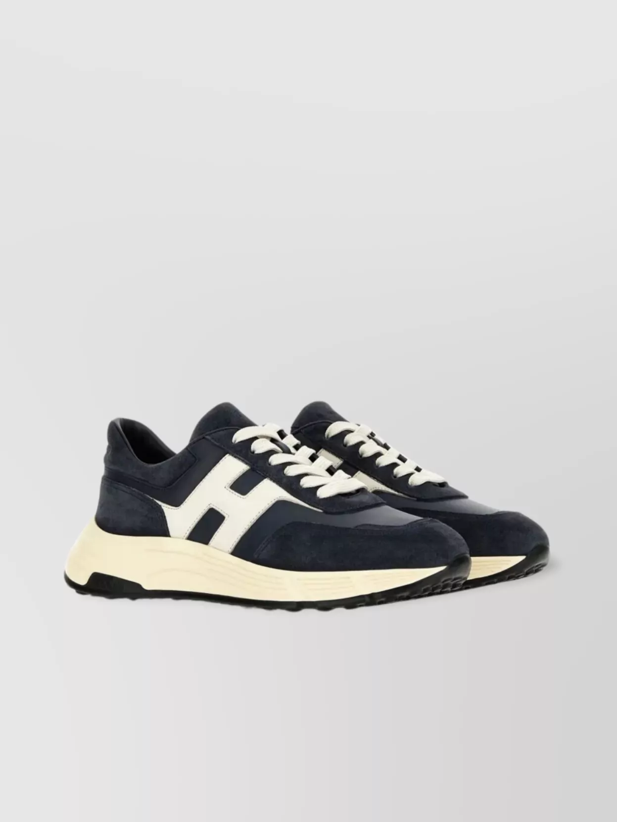 Hogan Lightweight Suede And Nappa Leather Sneakers