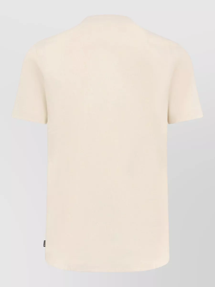 Boss Ribbed Cotton Short-Sleeve T-Shirt