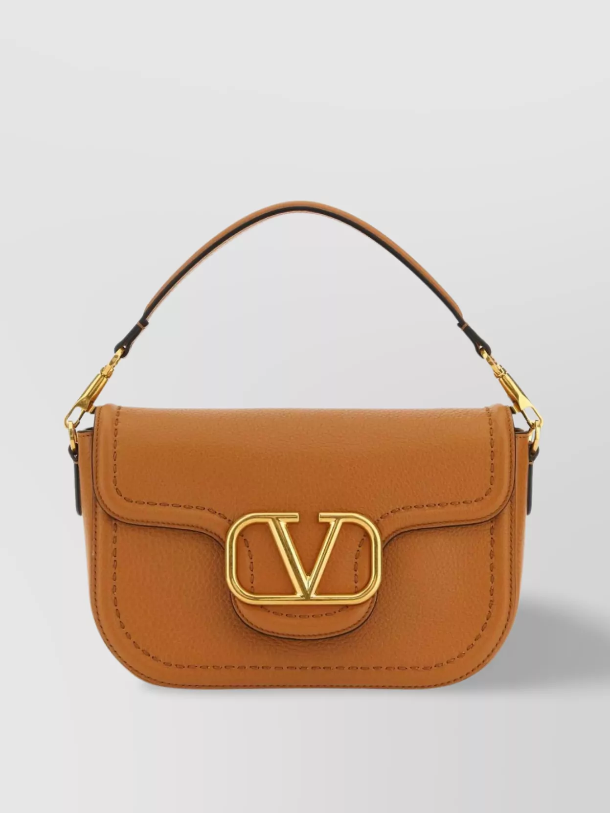 Shop Valentino Structured Leather Chain Strap Bag