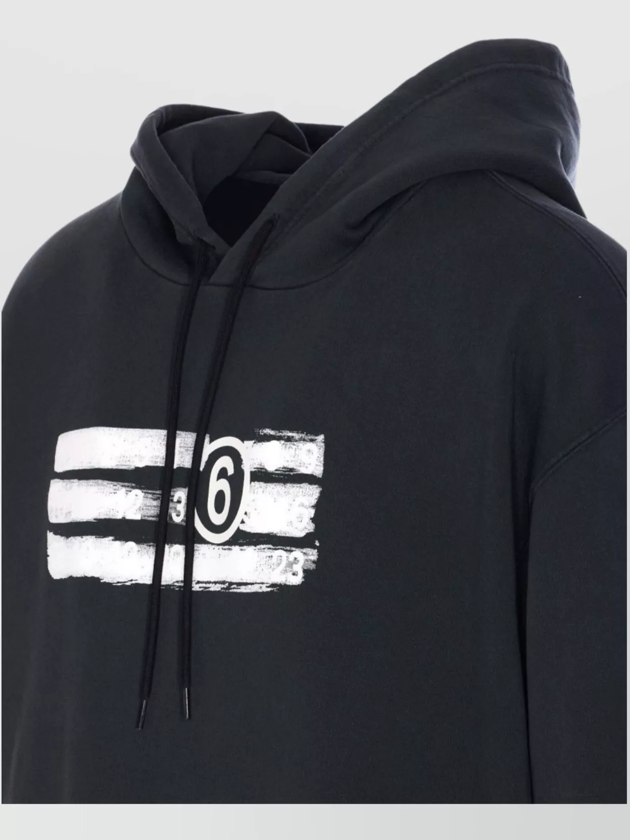 Mm6 Maison Margiela Drawstring Hood Kangaroo Pocket Ribbed Cuffs