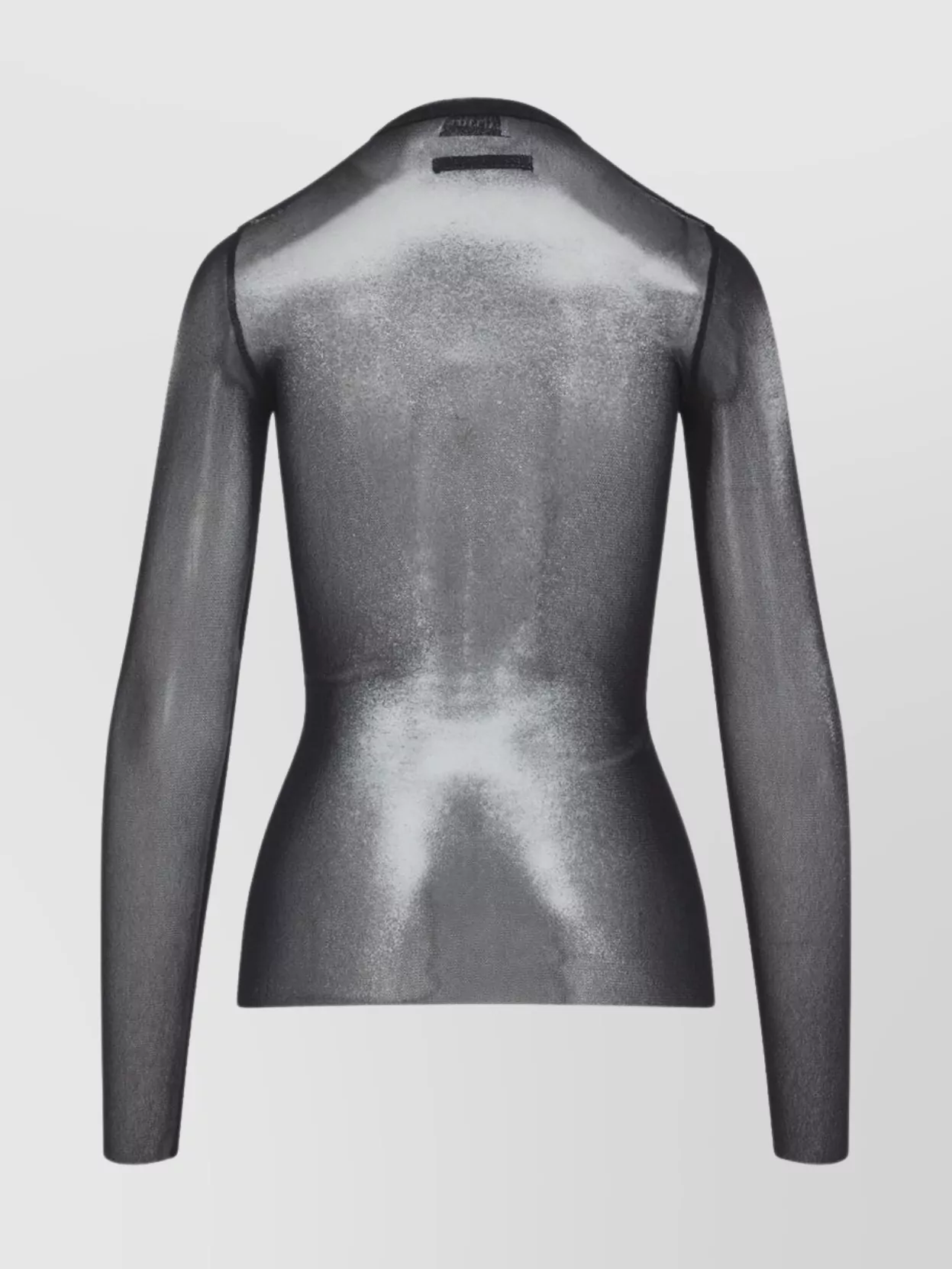 Jean Paul Gaultier Top Long Sleeve Silver Dust Woman Black In Gray