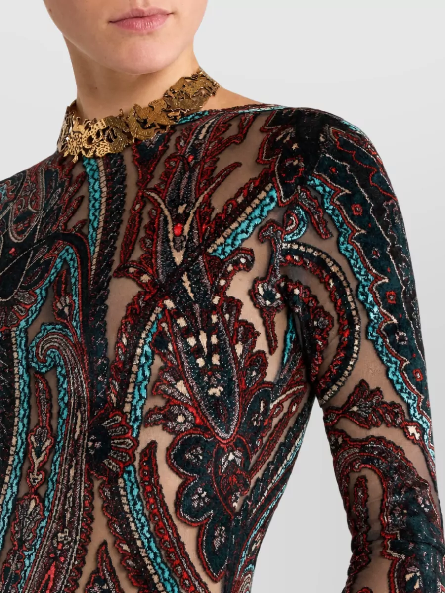 Etro Paisley Jacquard Maxi Dress