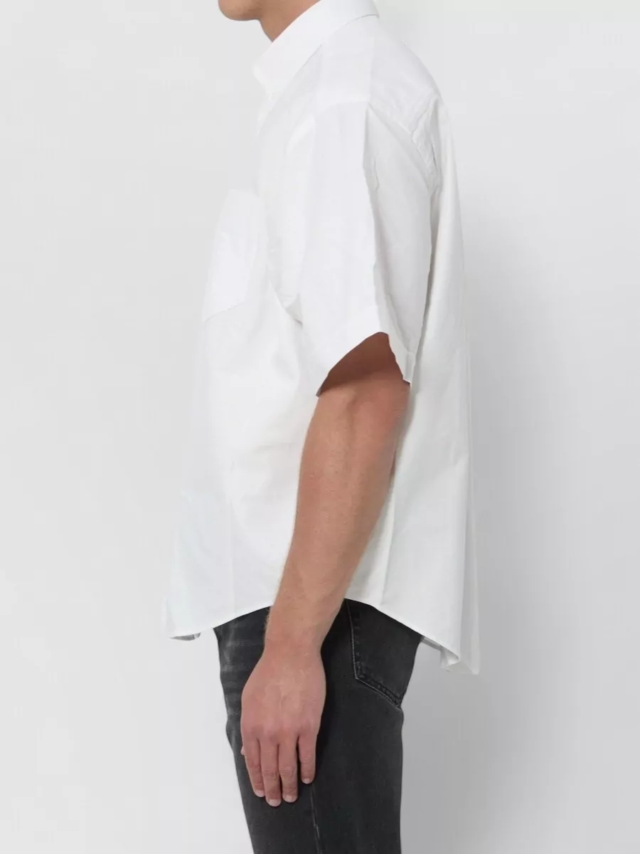 Ami Paris Cotton Boxy Short-Sleeve Shirt