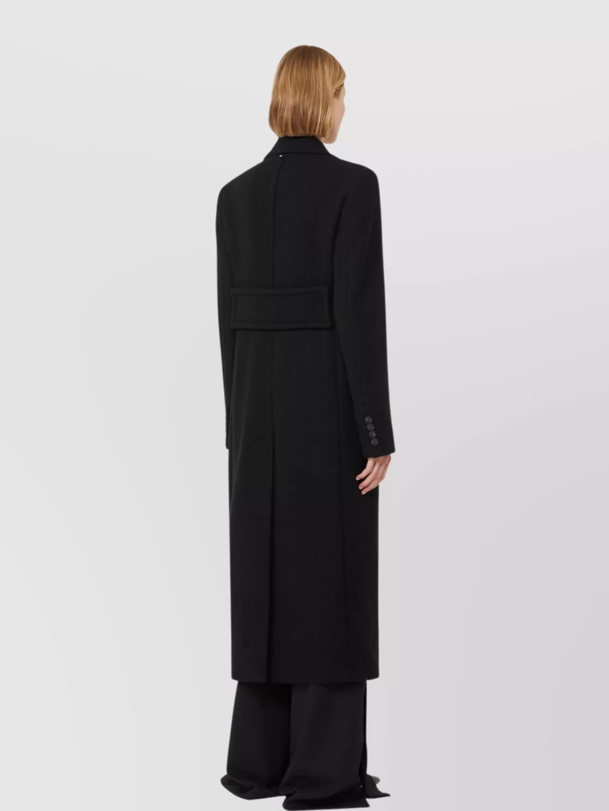 Sportmax Double-Breasted Wool Coat Lapel Collar