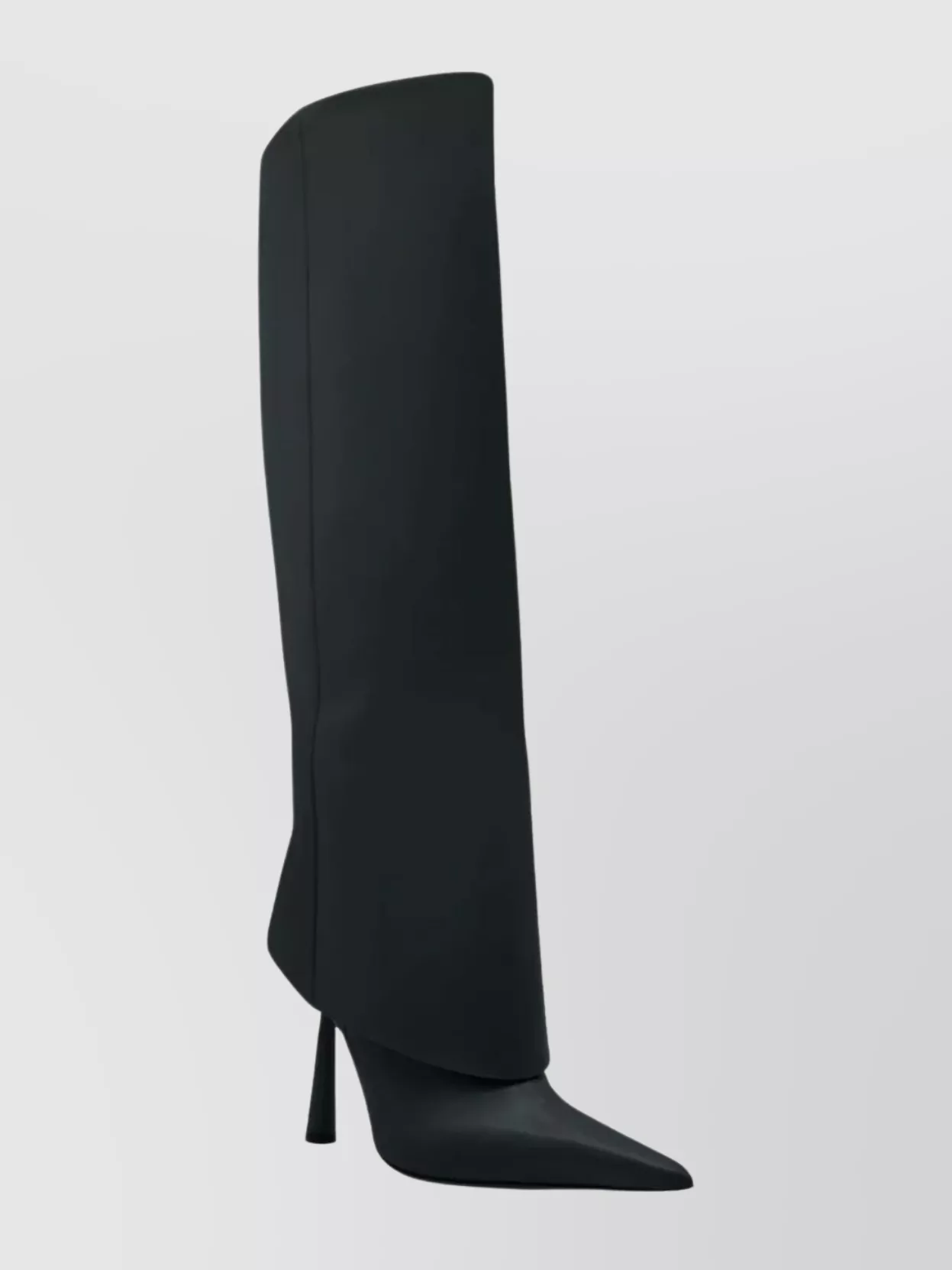 Gia Borghini Knee Length Heeled Boot Gaiter In Black