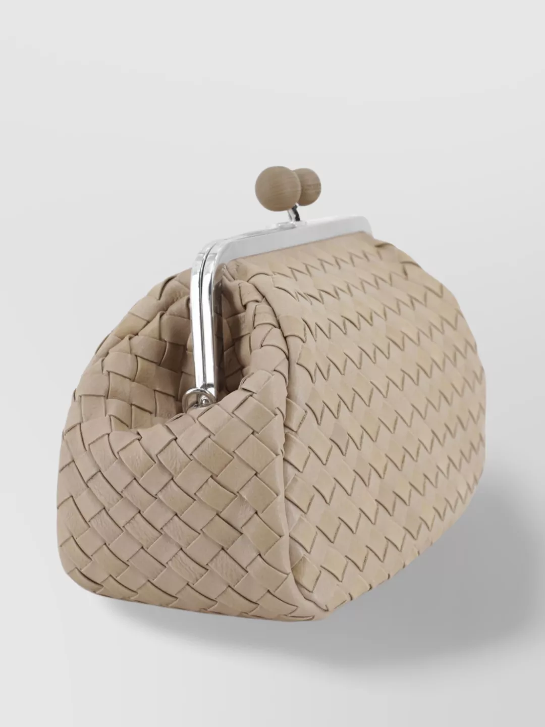 Weekend Max Mara Structured Woven Metal Frame Clutch Bags