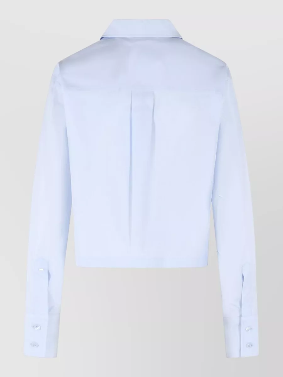 Sportmax Certo Cropped Cotton Poplin Shirt