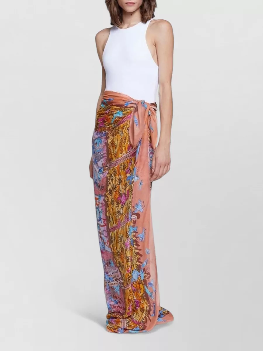 Faliero Sarti Printed Silk Blend Stole