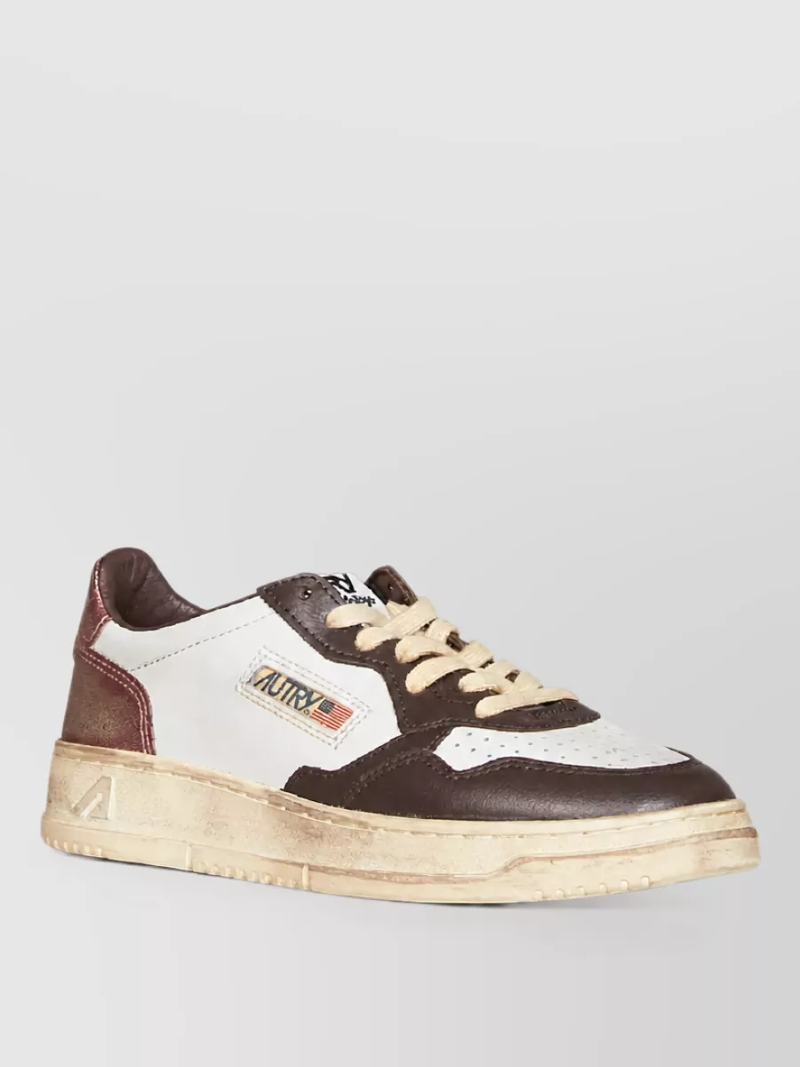 Autry Leather Low-Top Lace-Up Sneakers