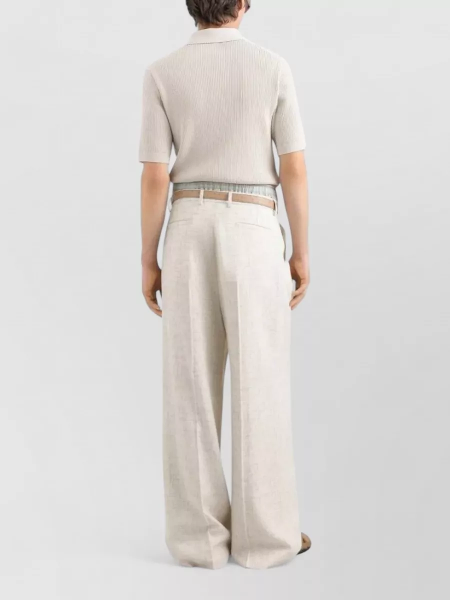 Dolce&Gabbana Ribbed Short-Sleeve Polo Shirt