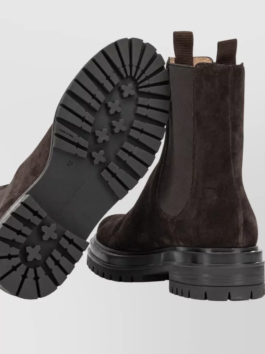 Gianvito Rossi Suede Leather Chelsea Boots