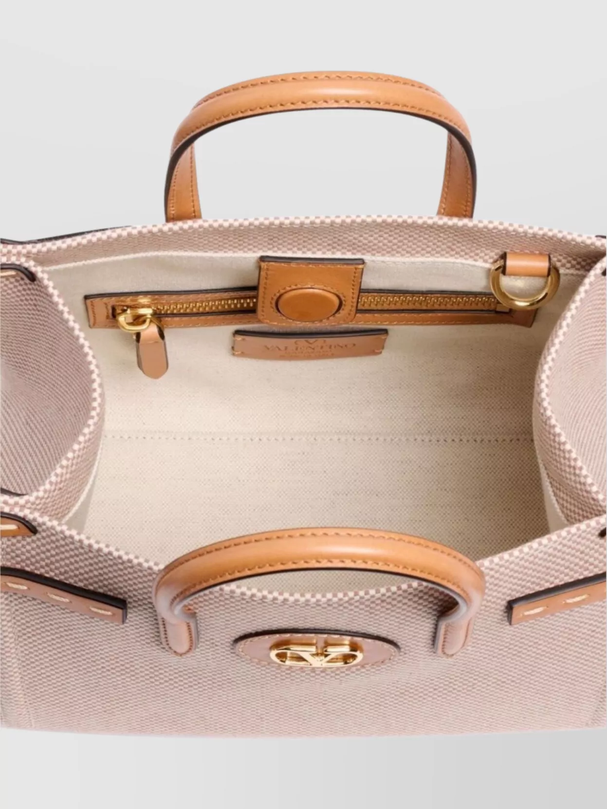Valentino Garavani Antibes Canvas Tote Bag Small