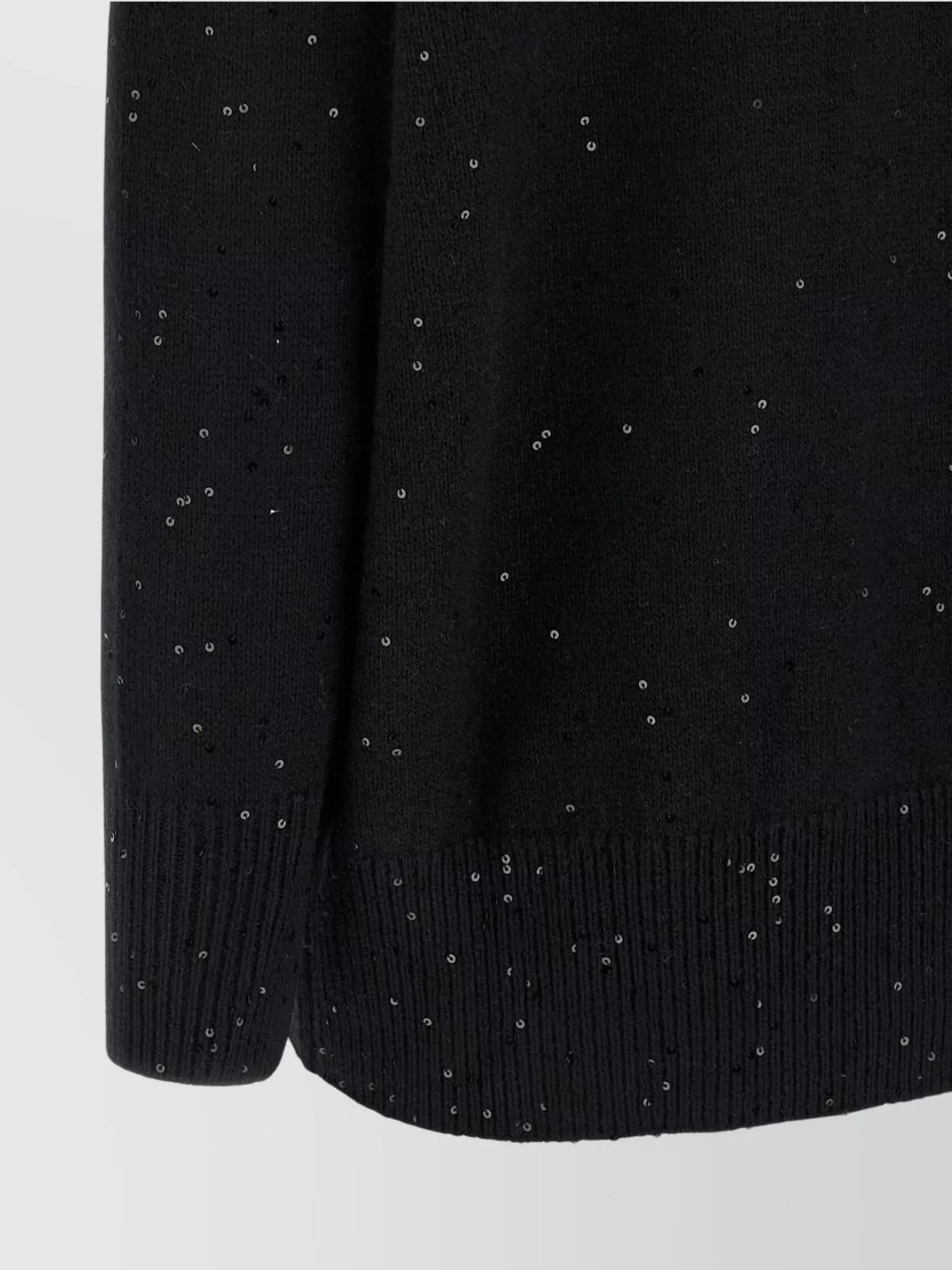 Brunello Cucinelli Sequin Sweater Sweaters And Cardigans Black In Black