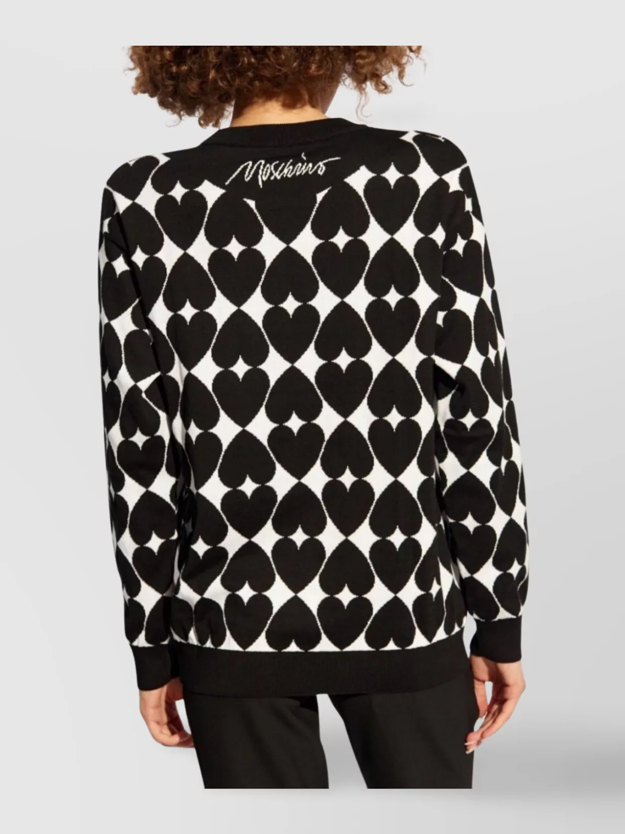 Moschino Heart Pattern Knitwear Crew Neck
