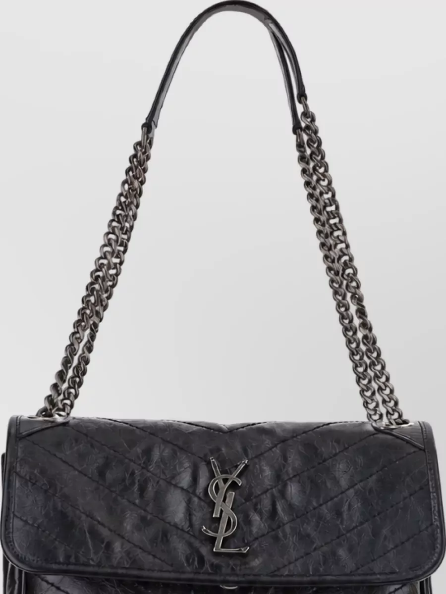 Saint Laurent niki calfskin quilted clutch bag