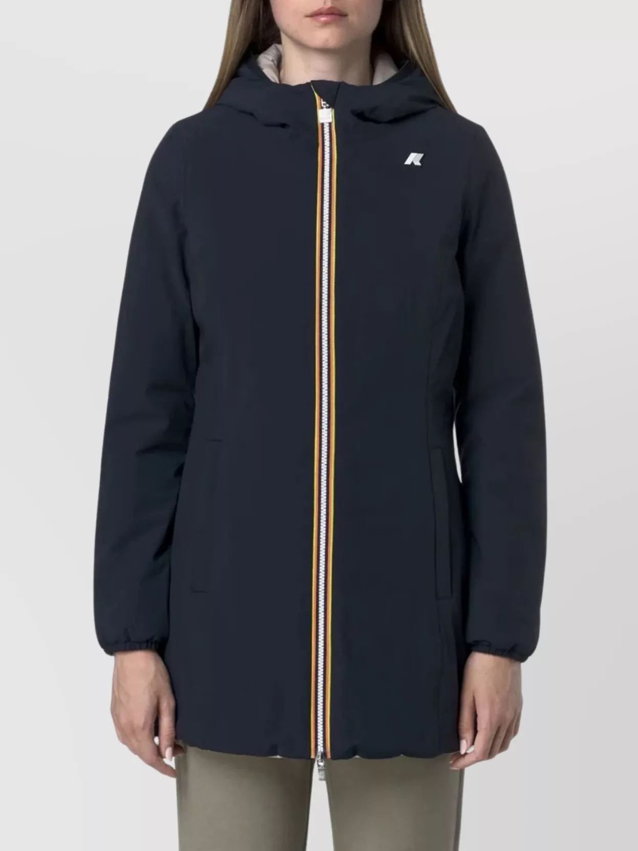 K-Way Warm Double Hooded Coat Side Pockets