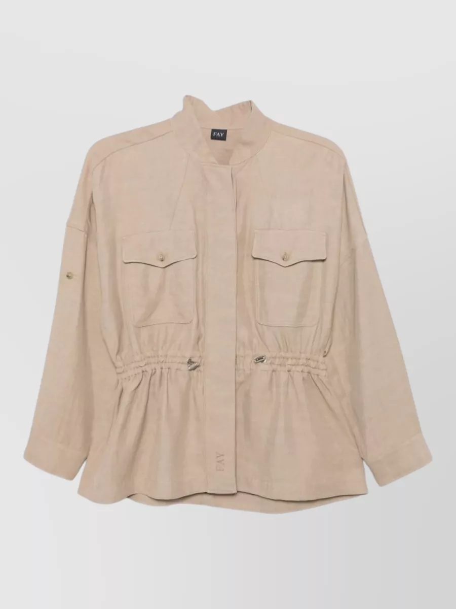 Fay oversized shirt jacket