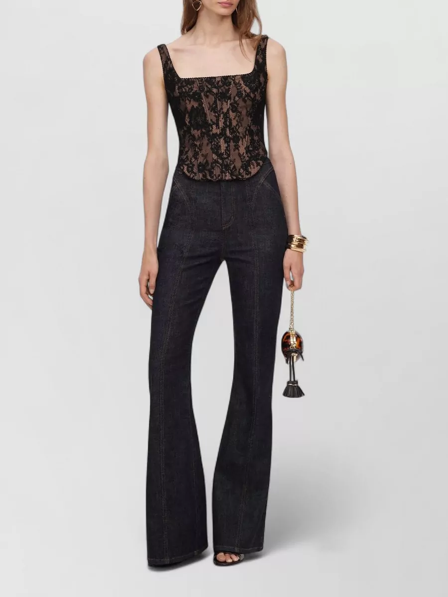 Self-Portrait sleeveless lace corset top