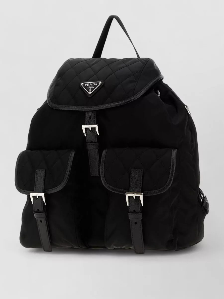 Prada Explore Recycled Nylon Backpack In Black