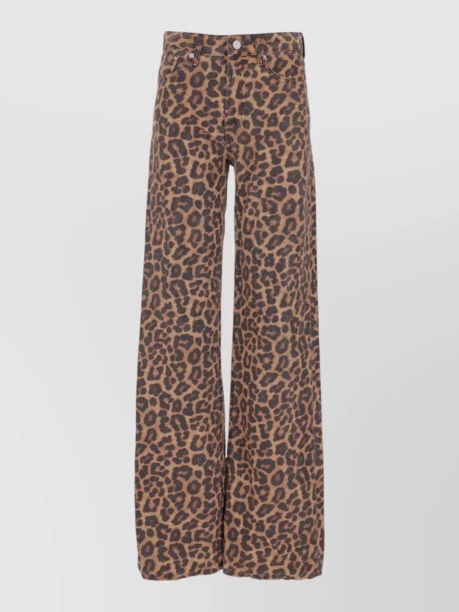 Anine Bing leopard-print wide-leg jeans