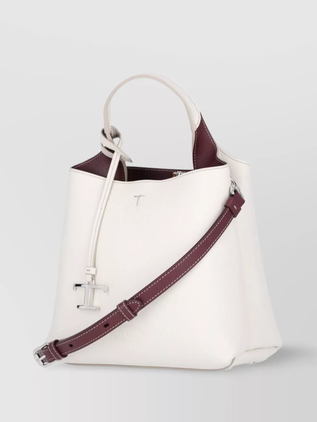 Tod's Handbag With Adjustable Strap And Top Handle In White