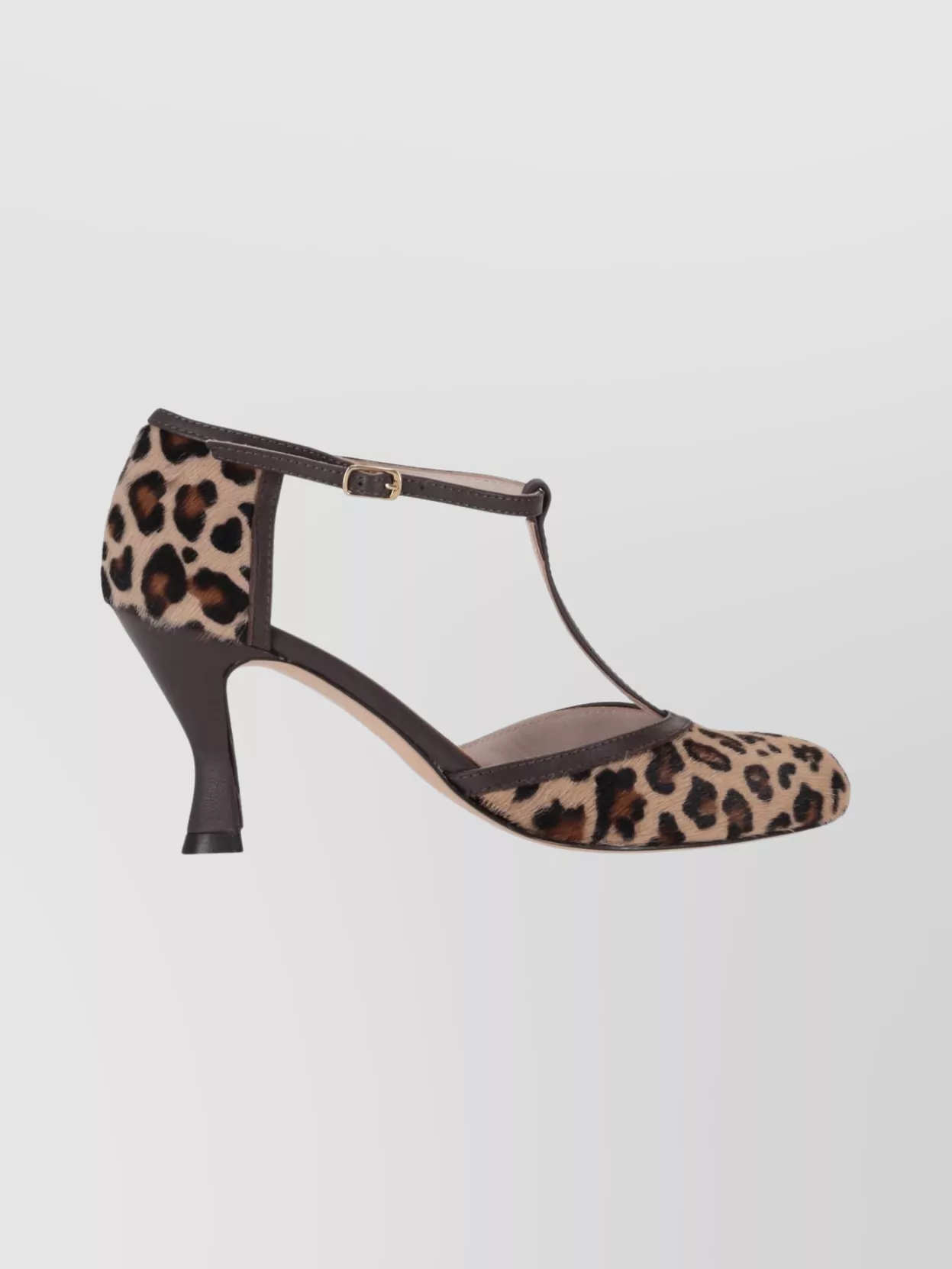 P.a.r.o.s.h T-bar Strap Pumps Almond Toe In Multi