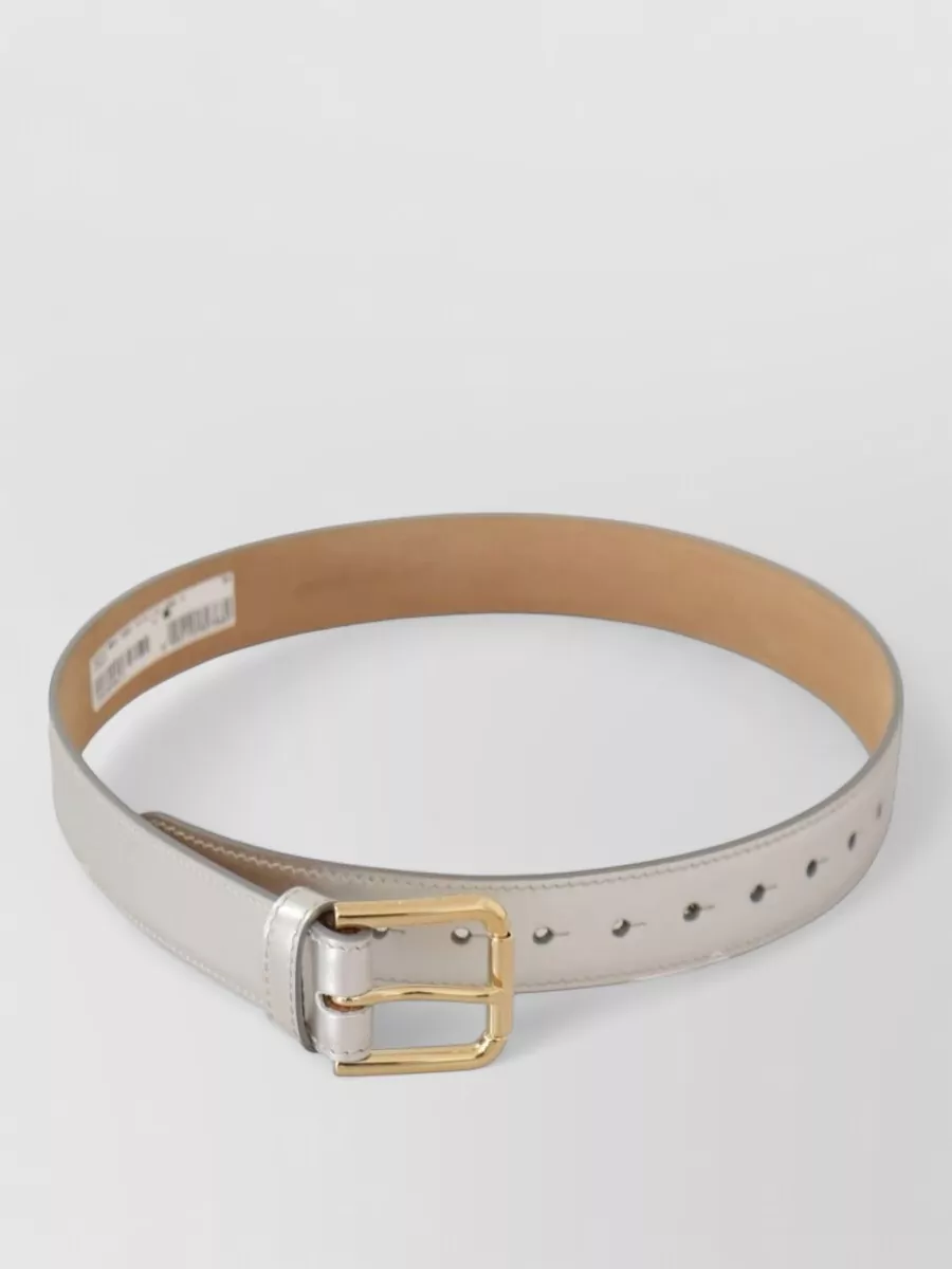 Dolce&Gabbana leather logo buckle belt