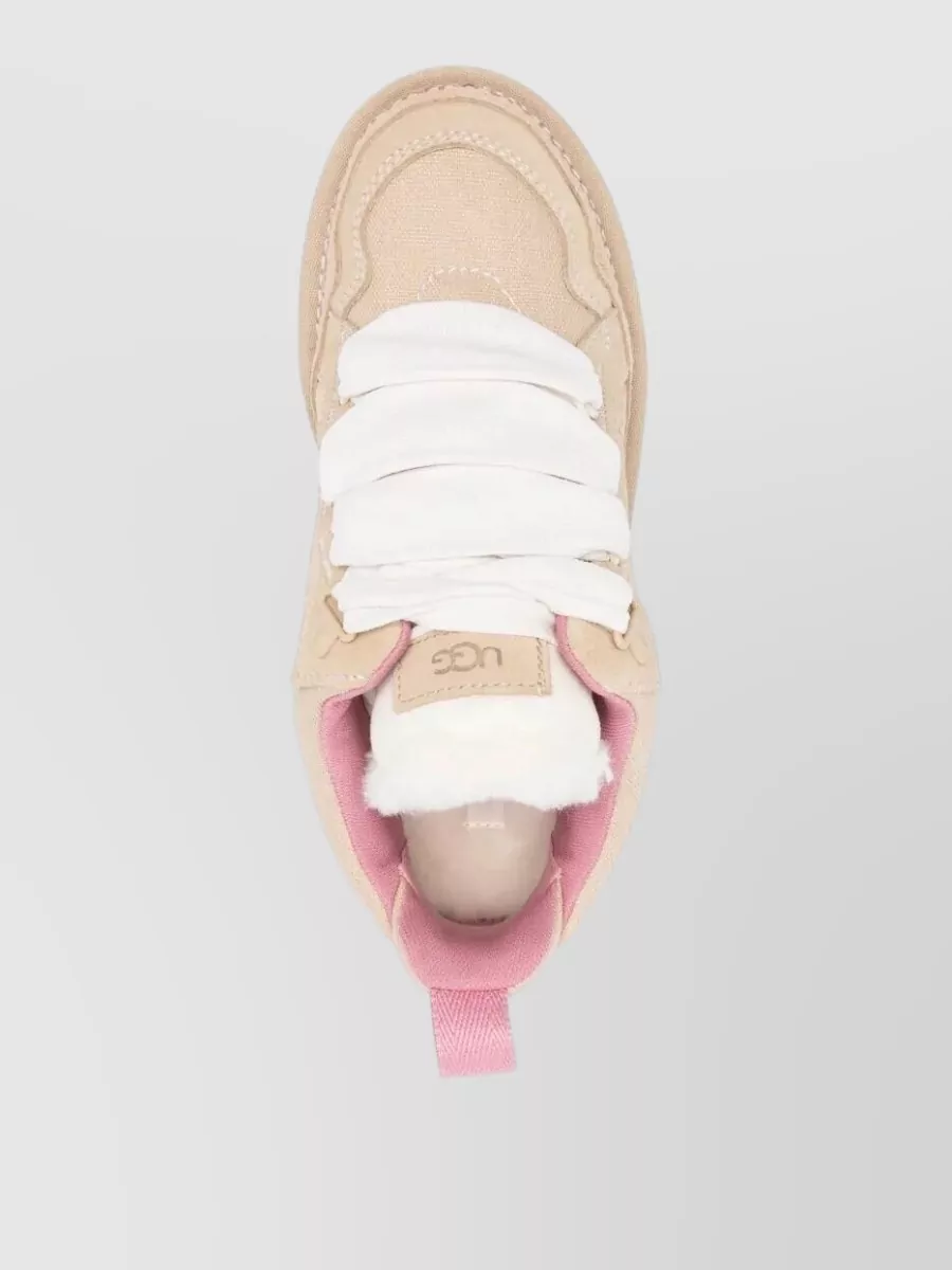 Ugg Suede Leather Lace-Up Sneakers