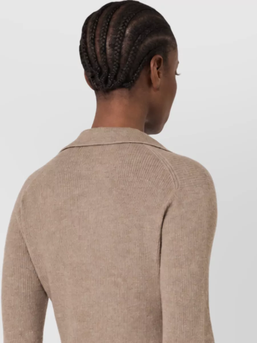 Max Mara Cashmere Fine-Knit Polo Sweater