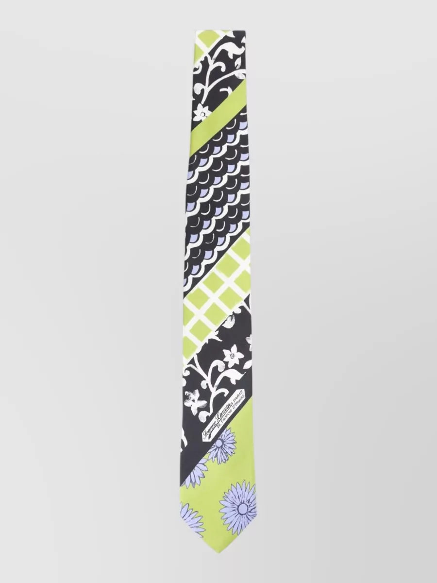 Lanvin silk patchwork tie