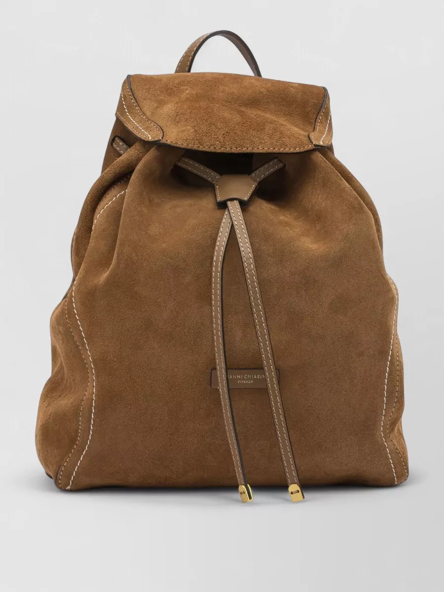 Gianni Chiarini Stylish Suede Backpack Adjustable Straps