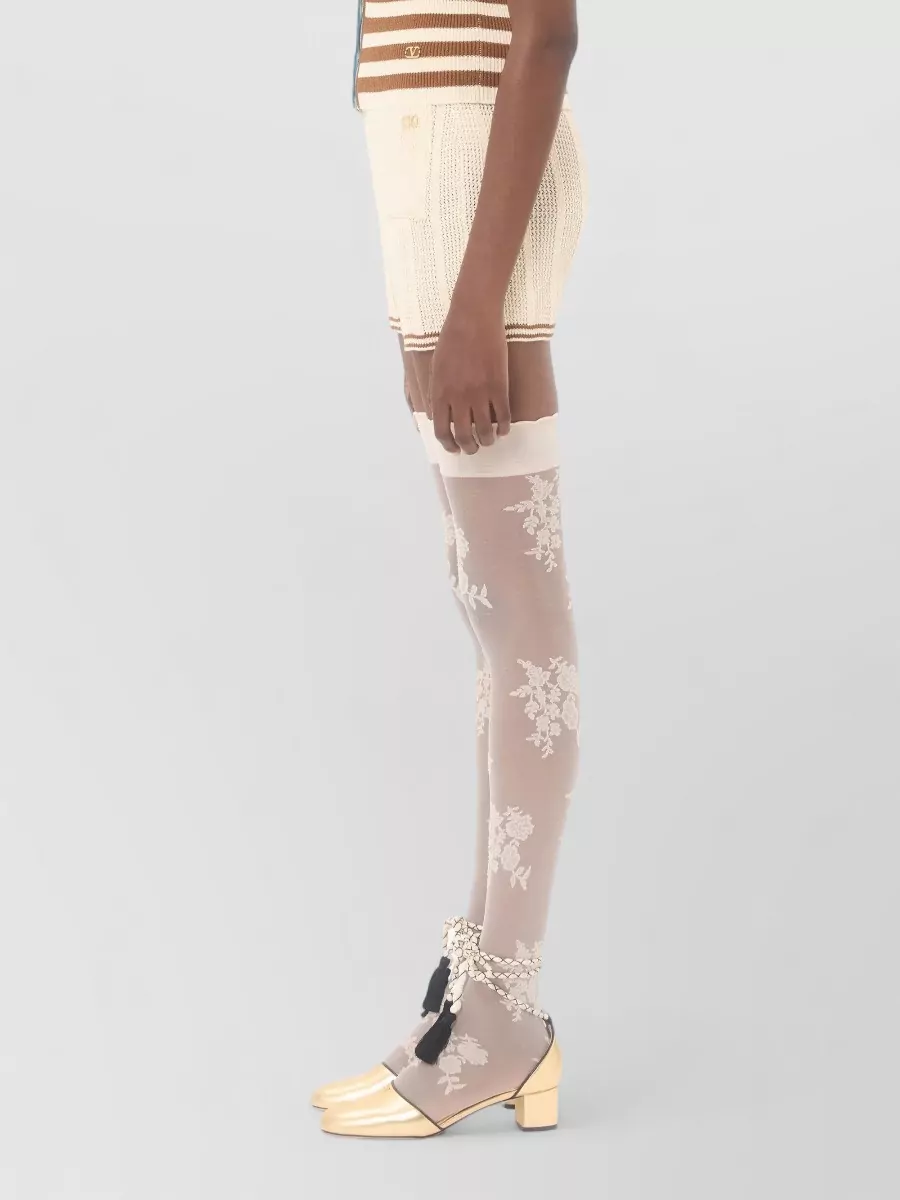 Valentino Garavani Ribbed Knit Knee-Length Shorts