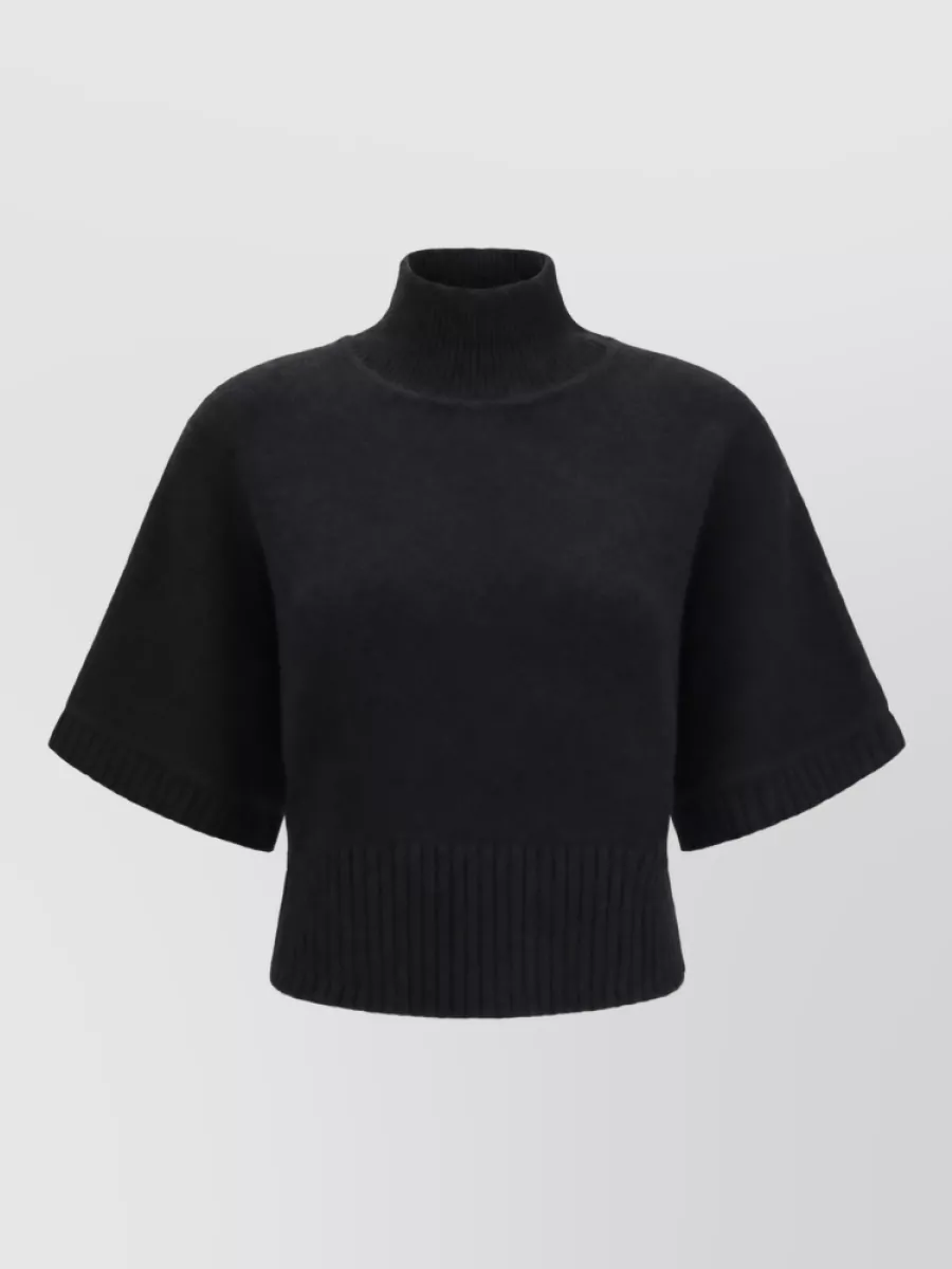 Alaïa Cashmere cropped turtleneck sweatshirt