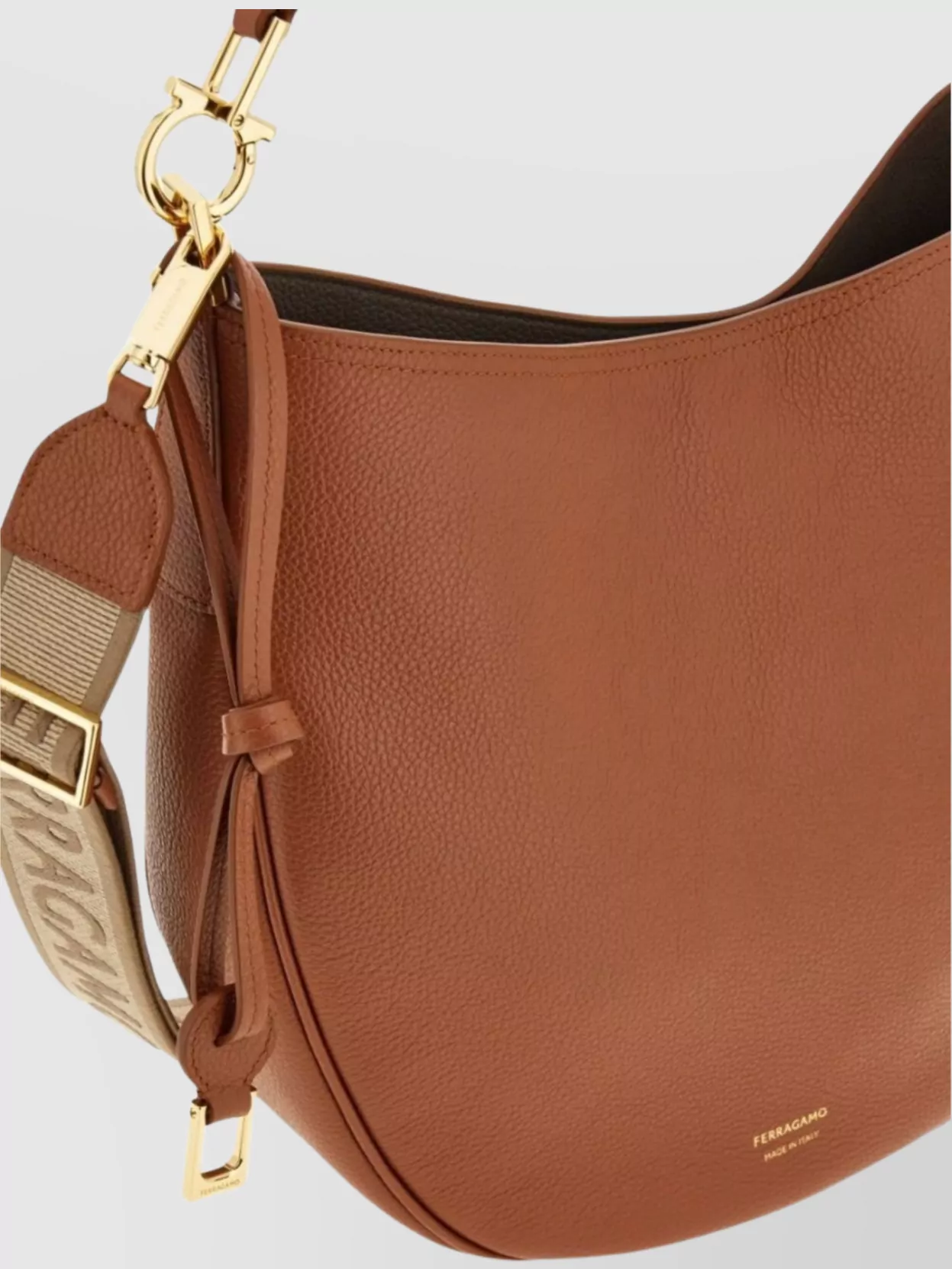 Ferragamo Medium Leather Hobo Bag