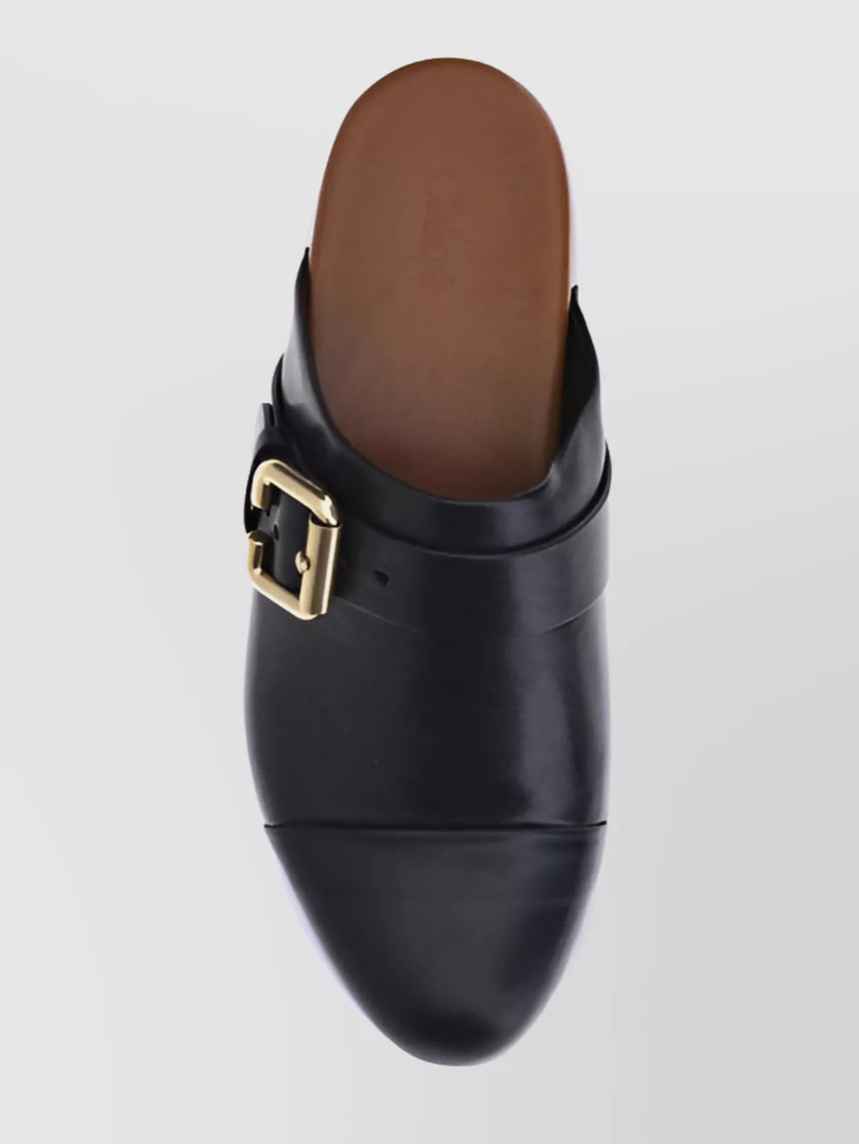 Chloé Studded Calfskin Mules Wooden Platform