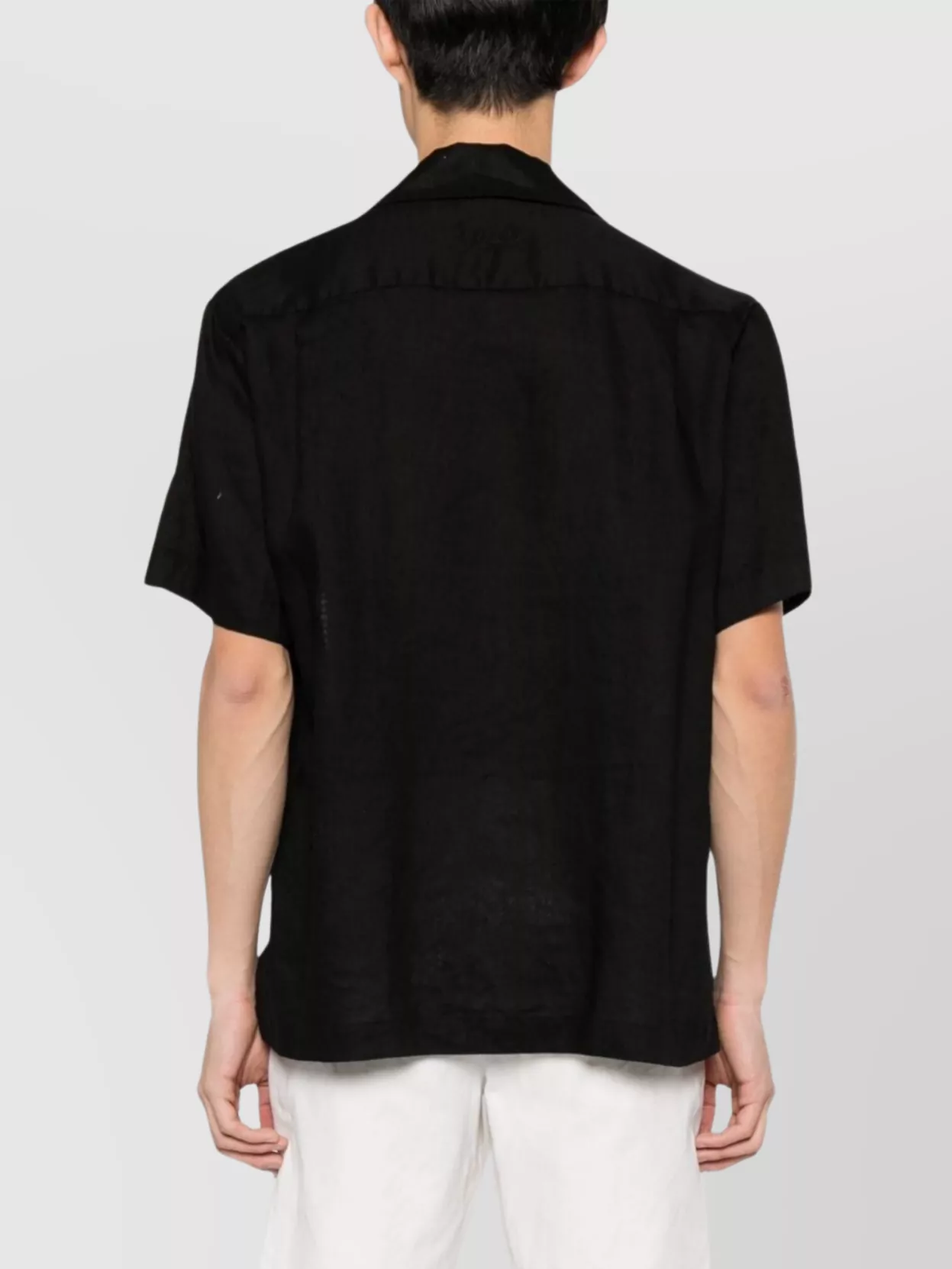 P.a.r.o.s.h Linen Shirt With Floral Embroidery And Cuban Collar
