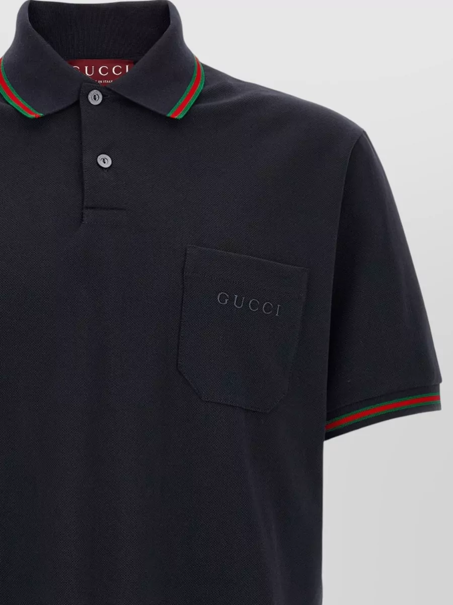 Gucci Cotton Piqué Short-Sleeve Polo Shirt