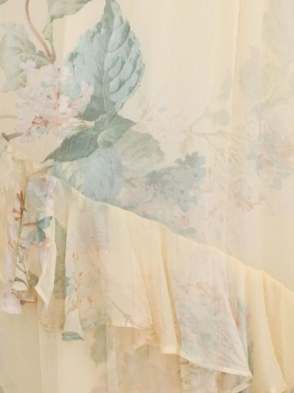 Zimmermann Floral Print Midi Skirt With Asymmetric Hem