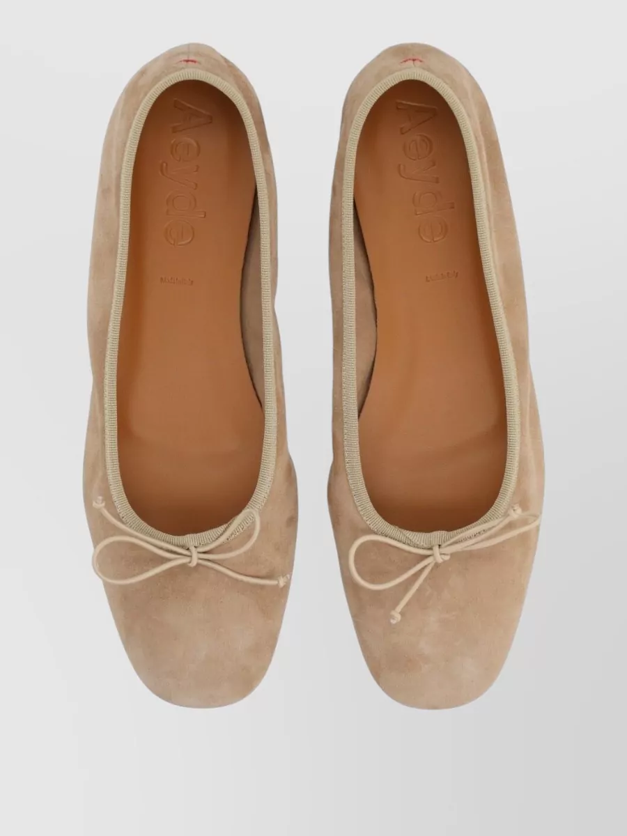 Aeyde Suede Leather Ballerina Shoes