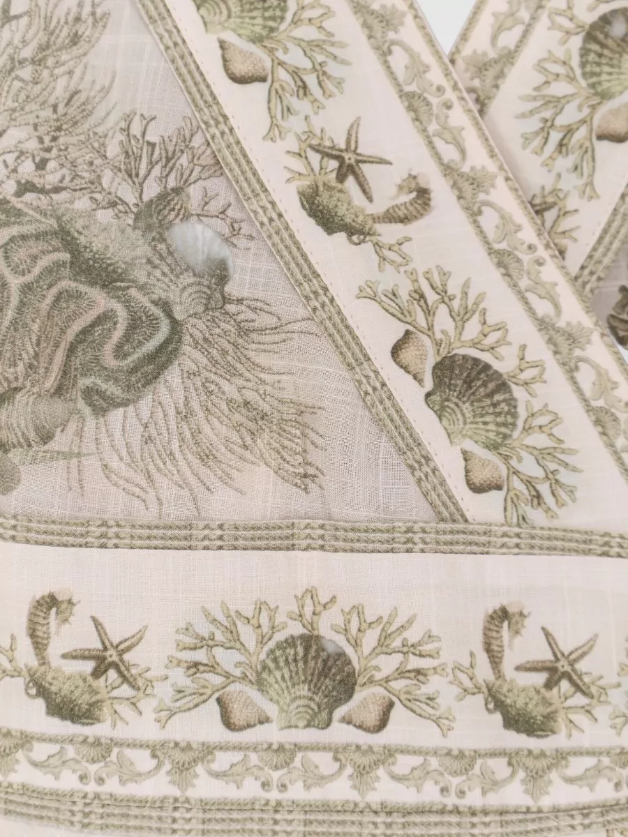 Zimmermann Floral Wrap Cotton Dress Belted Waist Maxi