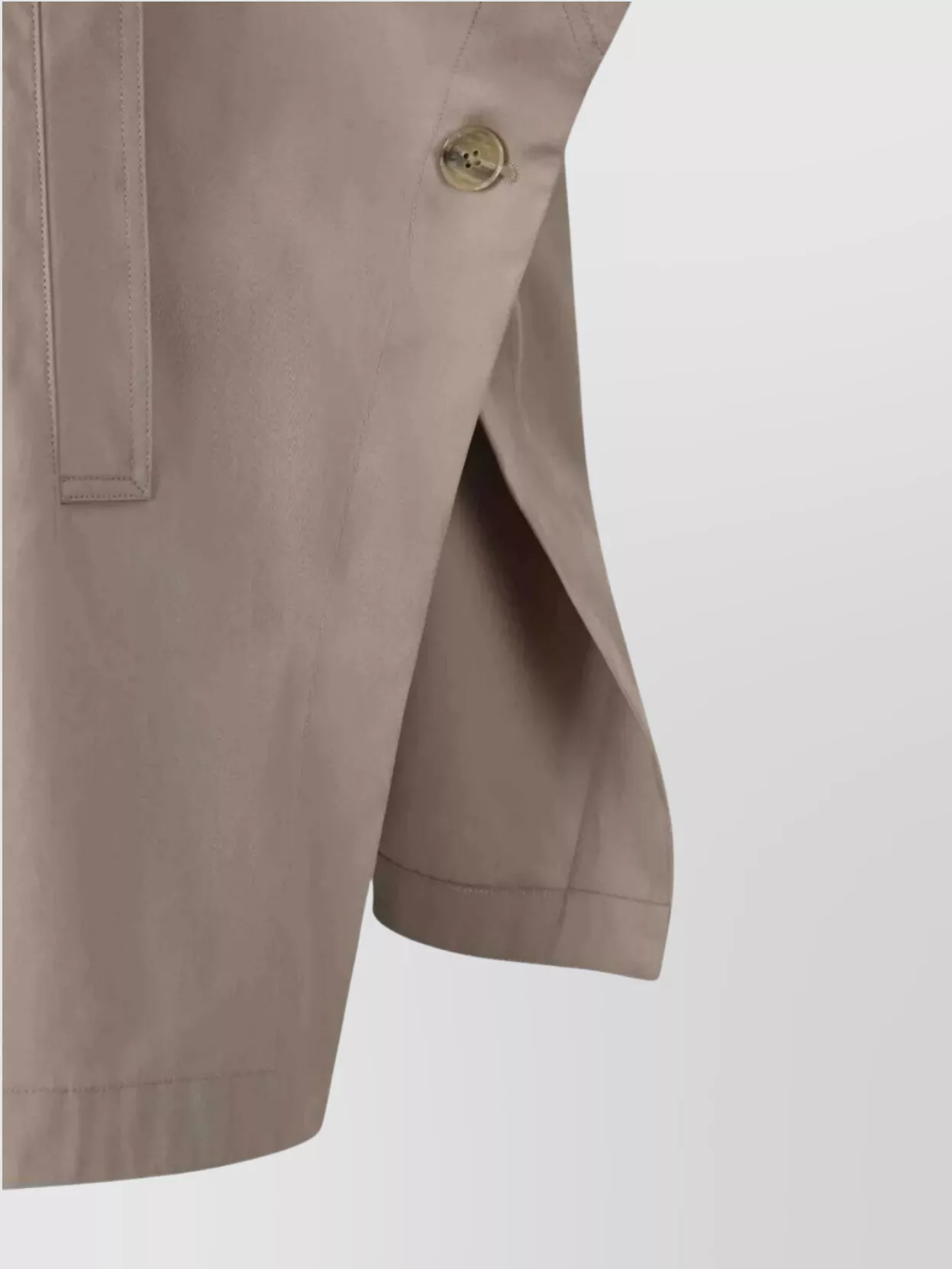Herno Waterproof Cotton Gabardine Poncho With Button Detailing