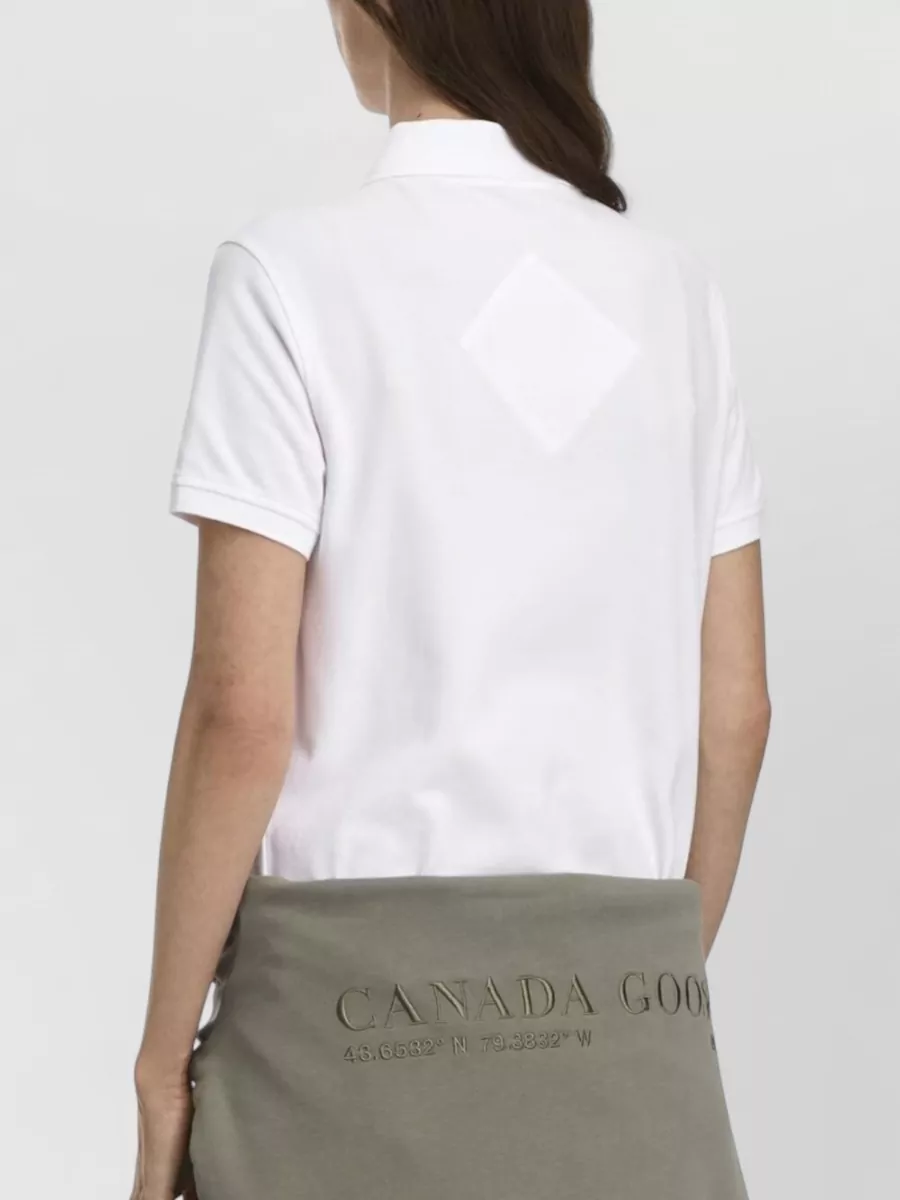 Canada Goose Almira Polo Shirt Collar Short Sleeves