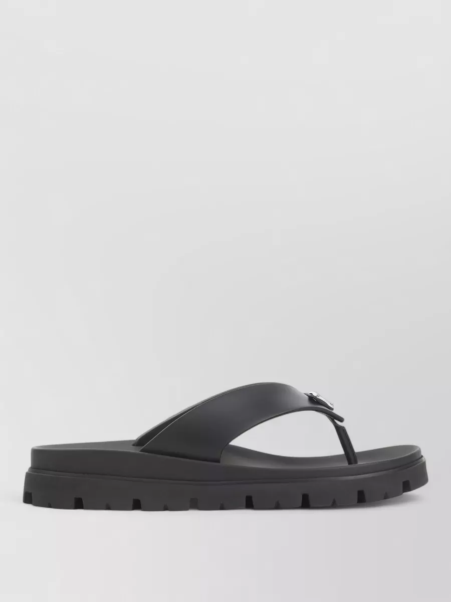Prada rubber thong sandals