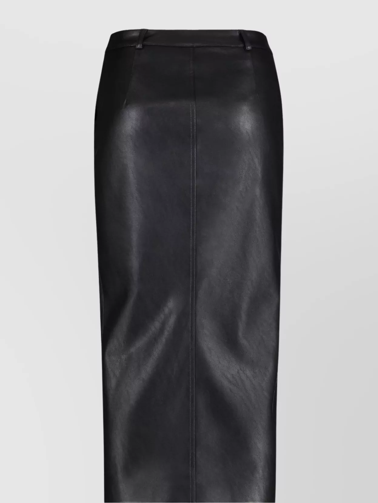 Pinko Front Slit Vegan Leather Skirt