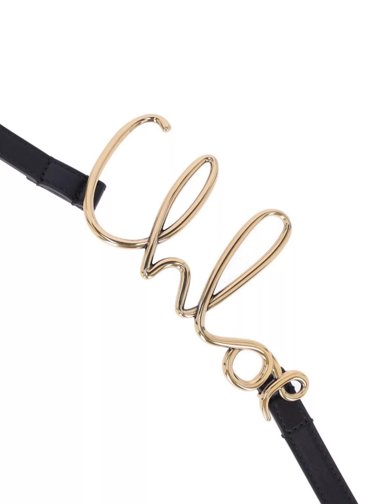 Chloé Iconic Leather Belt Gold-tone Hardware In Neutrals