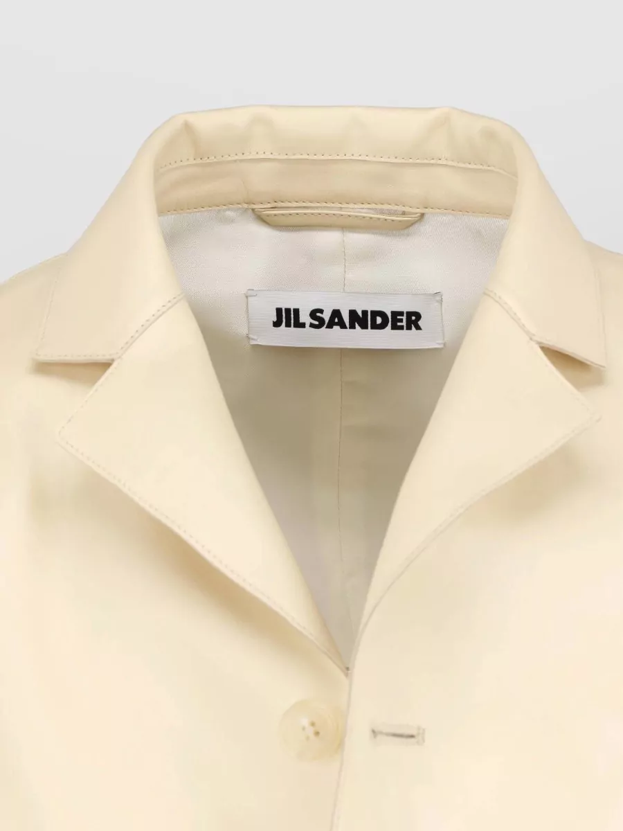 Jil Sander Leather Single-Breasted Coat