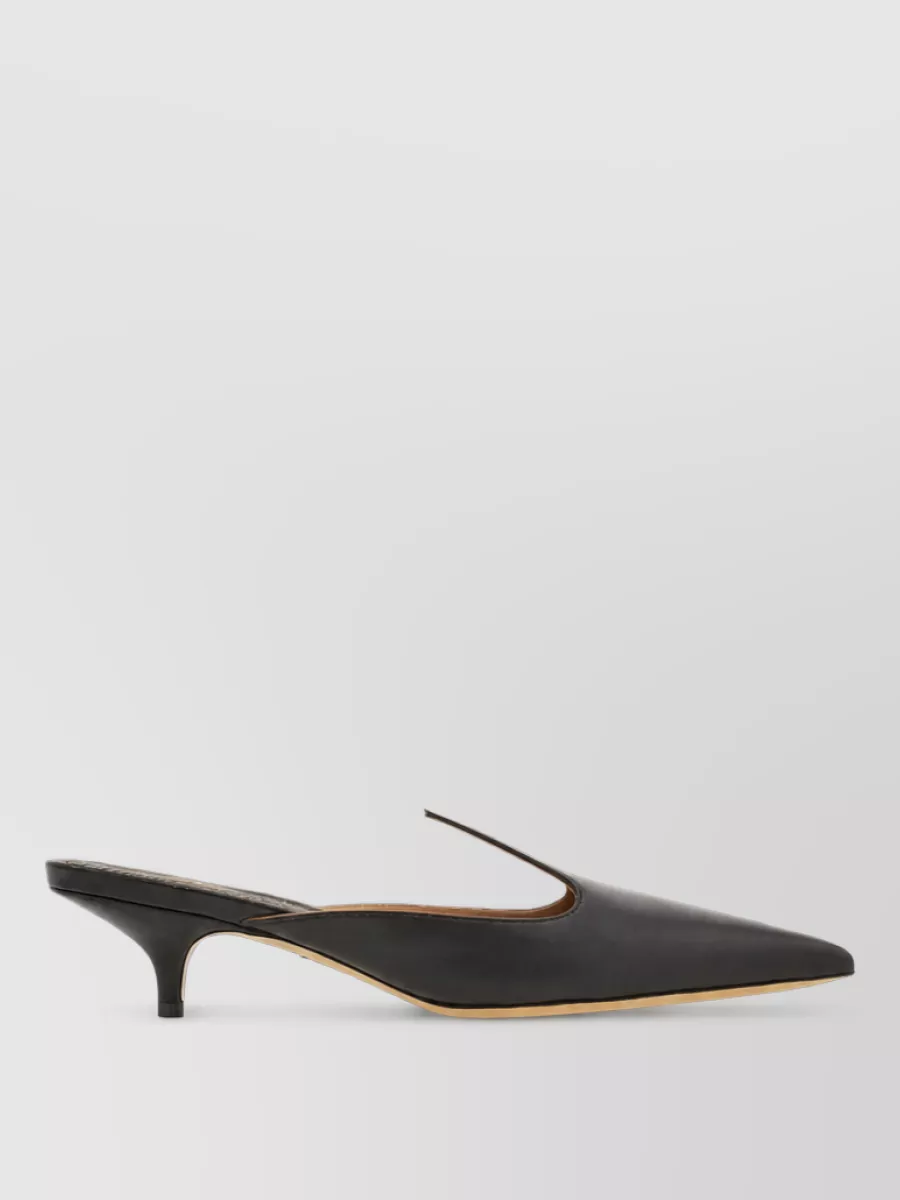 Ferragamo Leather Heart Mule Sandals