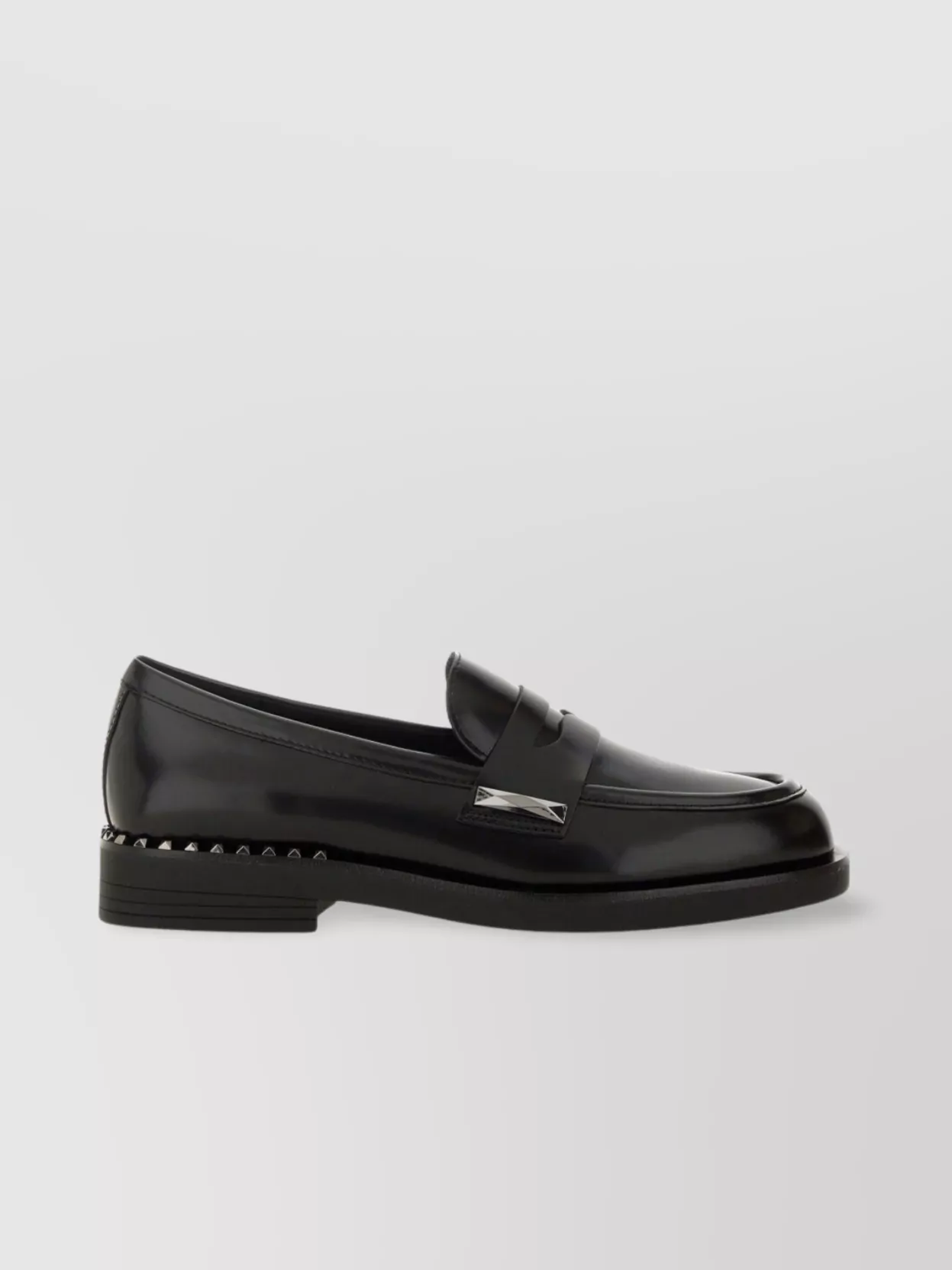 Ash "Whisper" Studded Round Toe Loafers